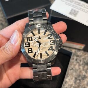 Chase Durer X Invicta Men's Gun Metal Camouflage Watch NWT